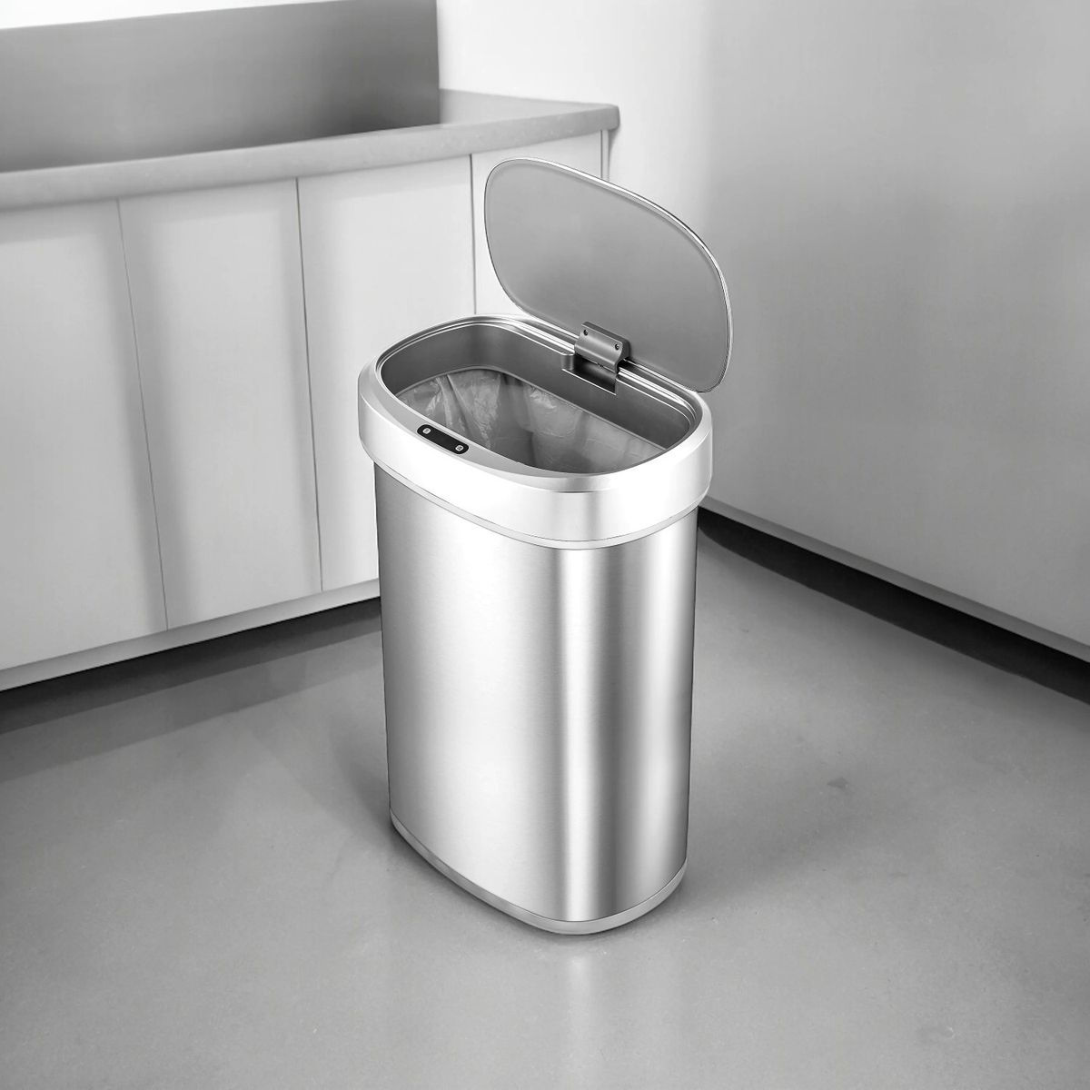 NINESTARS - Basurero sensor acero Ninestars 80L