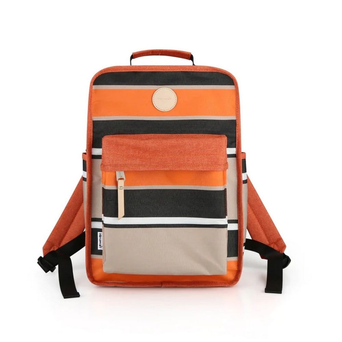 HIMAWARI - Himawari - Mochila escolar o de viaje porta Laptop Naranja y Gris
