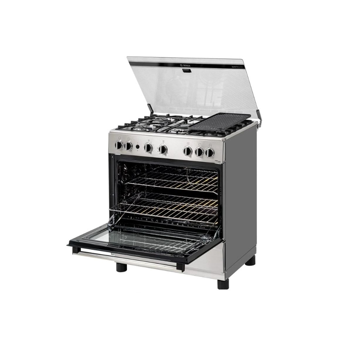 BOSCH - Cocina Bosch PRO545 MAX a Gas de Pie 30" 5 Hornillas Acero Inoxidable