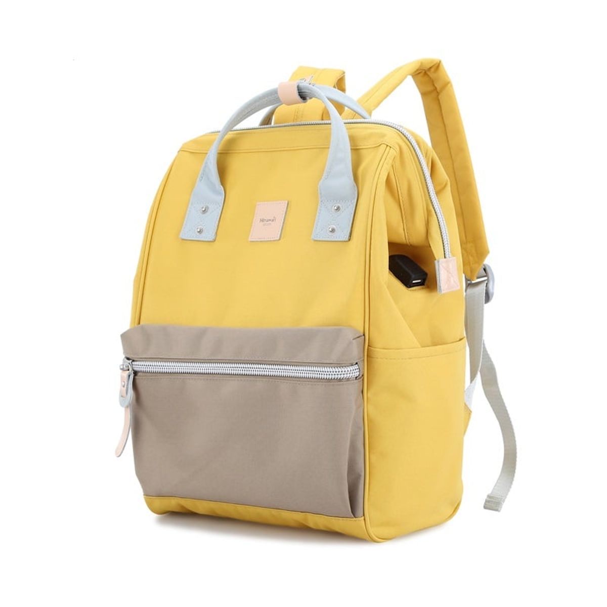 HIMAWARI - Himawari - Mochila multibolsillos porta laptop con USB - Amarillo