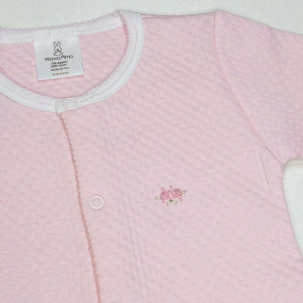WAWA PIMA - PIJAMA BEBÉ NIÑA JACQUARD PINK ROSE
