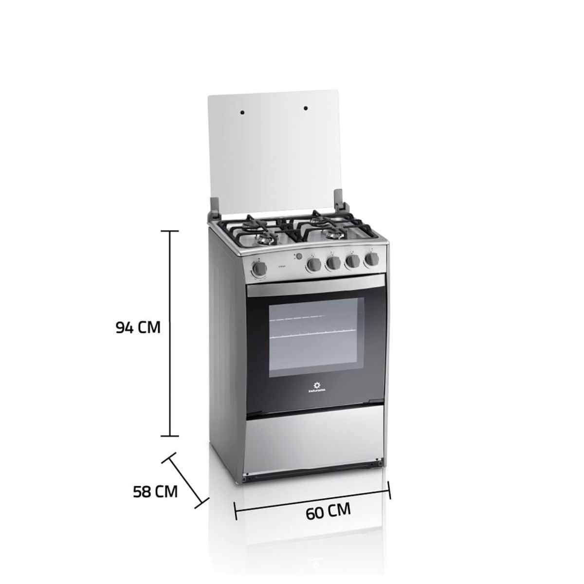 INDURAMA - Cocina a Gas Indurama Viena 4 Hornillas Croma