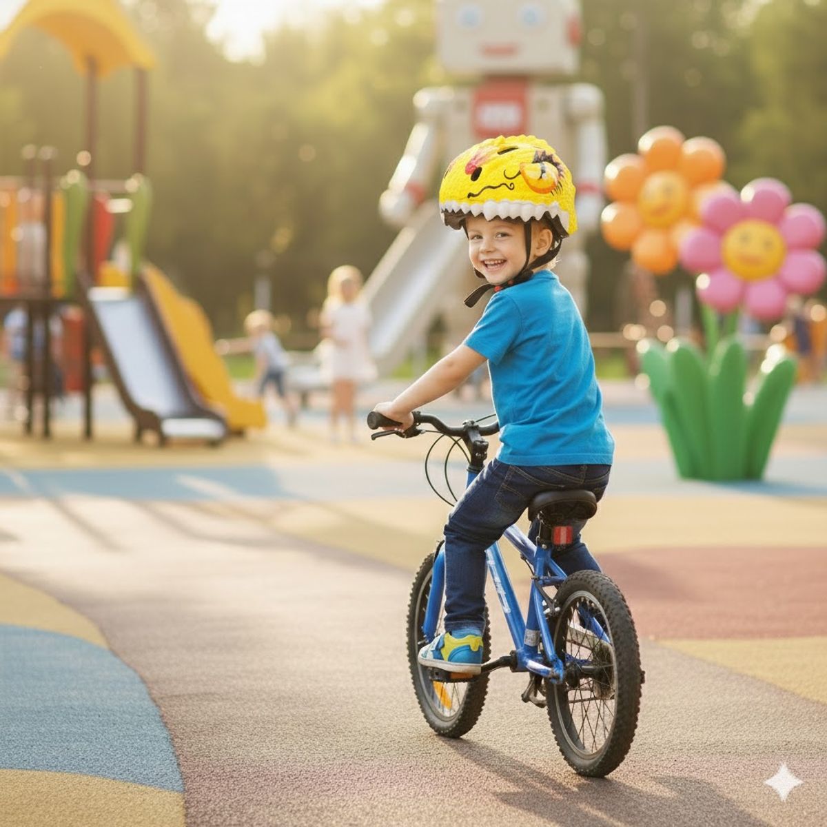 GENERICO - Casco de Bicicleta para Niños Dino Amarillo