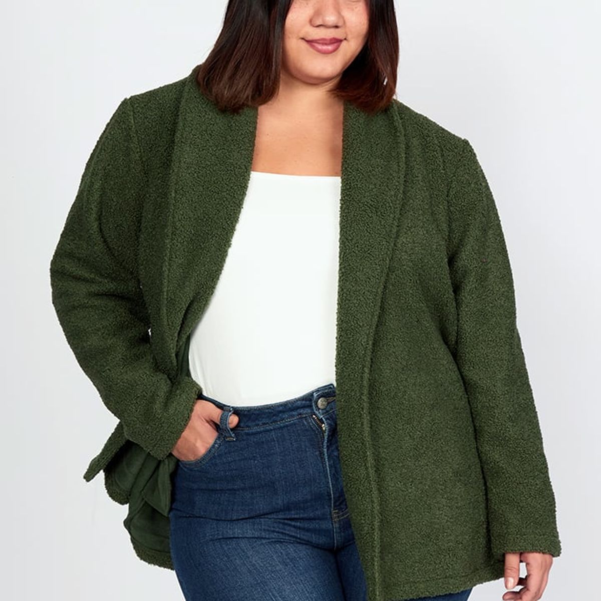 MISS LADY - Abrigo Sherpa Ursula - Verde