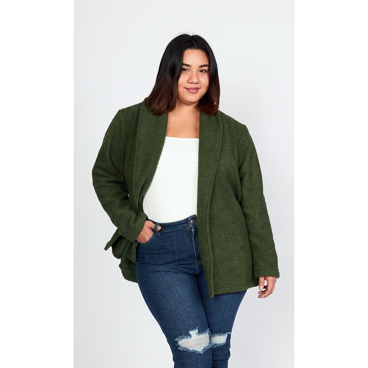 MISS LADY - Abrigo Sherpa Ursula - Verde