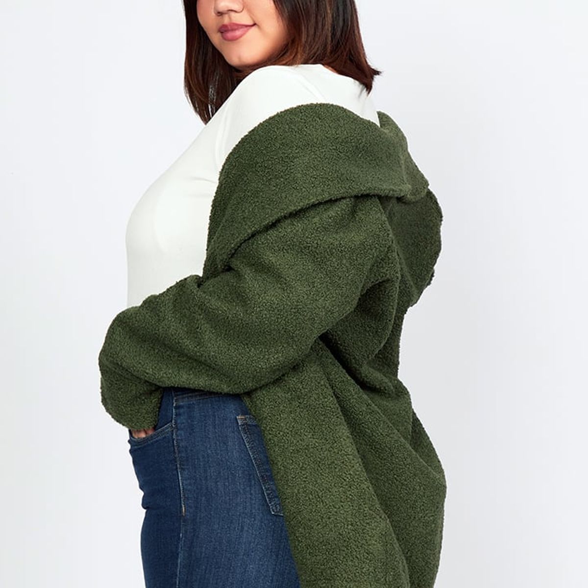 MISS LADY - Abrigo Sherpa Ursula - Verde