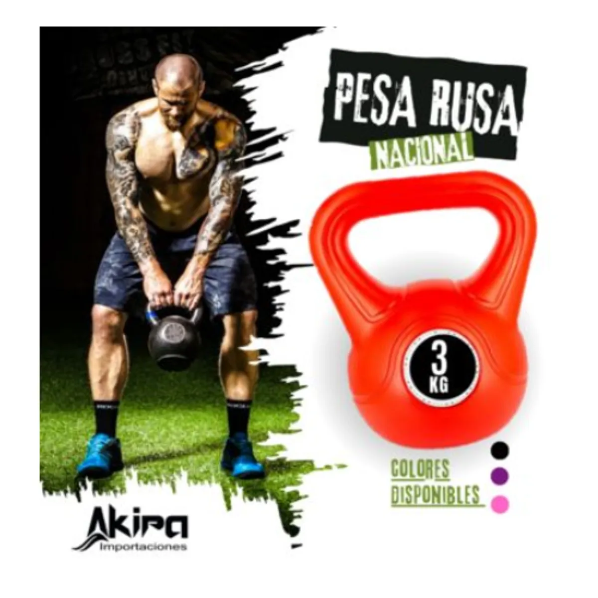 NACIONAL - Pesa Rusa 3 Kilos Nacional PVC