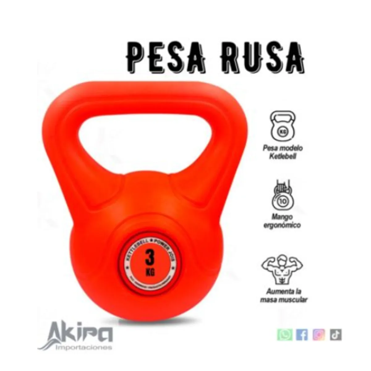 NACIONAL - Pesa Rusa 3 Kilos Nacional PVC