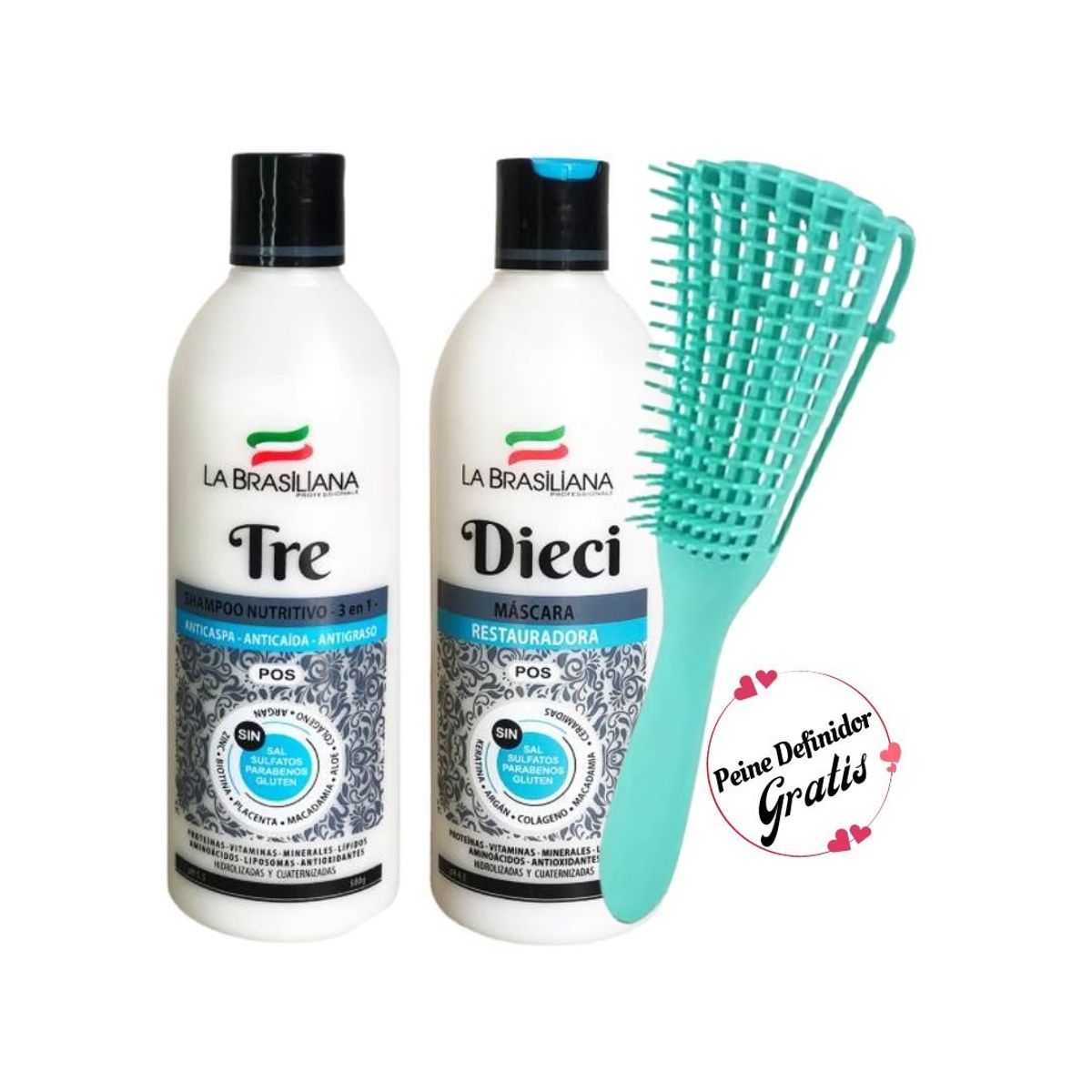 LA BRASILIANA - Shampoo Tre Antiresiduos + Dieci Mascara Capilar La Brasiliana