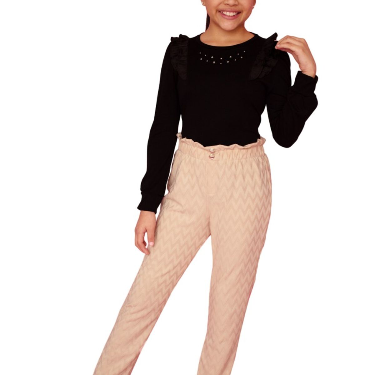 KIDS MASHMELO - Polo Con Volantes De Seda Para Niña Kids Mashmelo.-