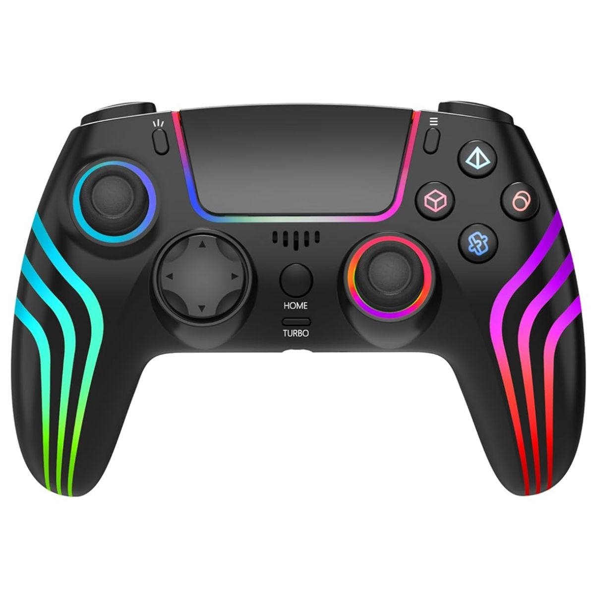 SEISA - Mando PS4 Inalámbrico Negro con 4 Efectos de Luz SEISA SJ-4013B