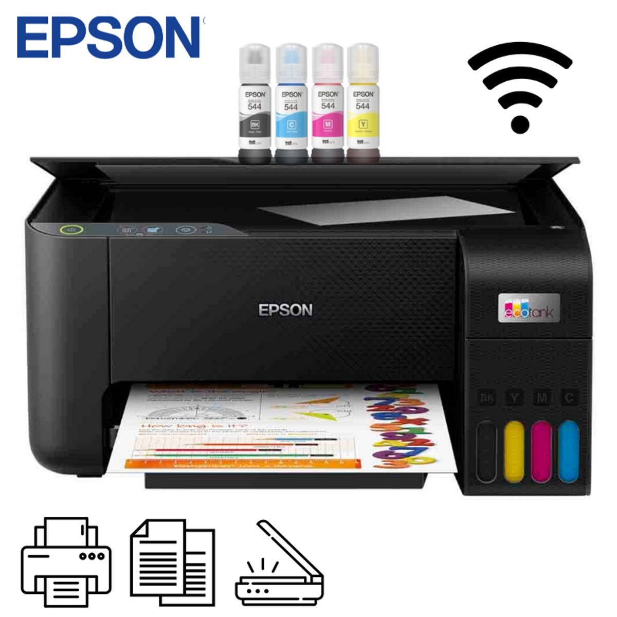 EPSON - Impresora Multifuncional EcoTank L3250 Wifi Inalambrico