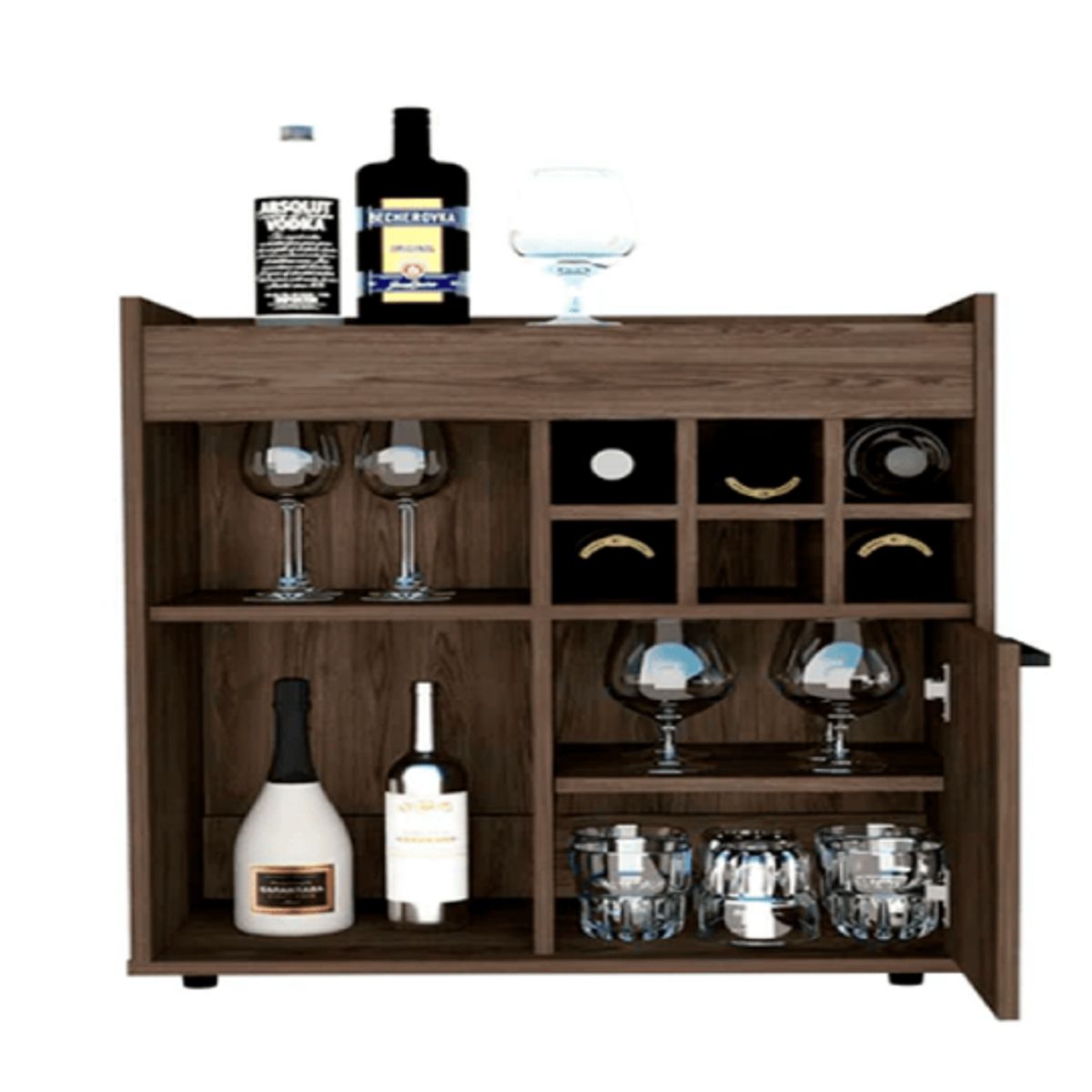 NACION MUEBLES - BAR ALEXIS COLOR ROJO AMAZONICO NM