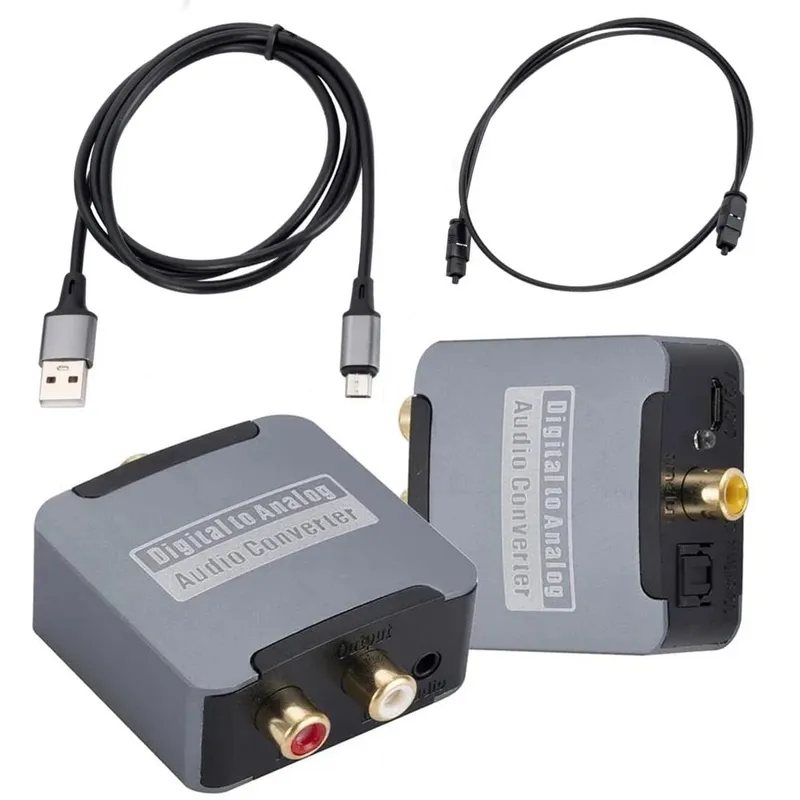 GENERICO - Convertidor de Audio Optico Digital a Rca digital a análogo
