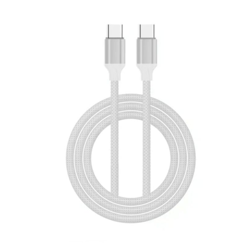 LDNIO - Cable Ldnio LC441C Tipo C a C Nylón 1 Metro 65W Carga Rápida Plata