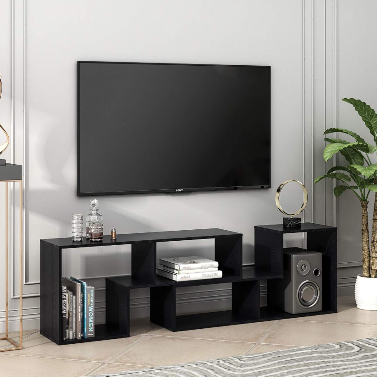 NACION MUEBLES - CENTRO DE ENTRETENIMIENTO LIMA COLOR NEGRO NM