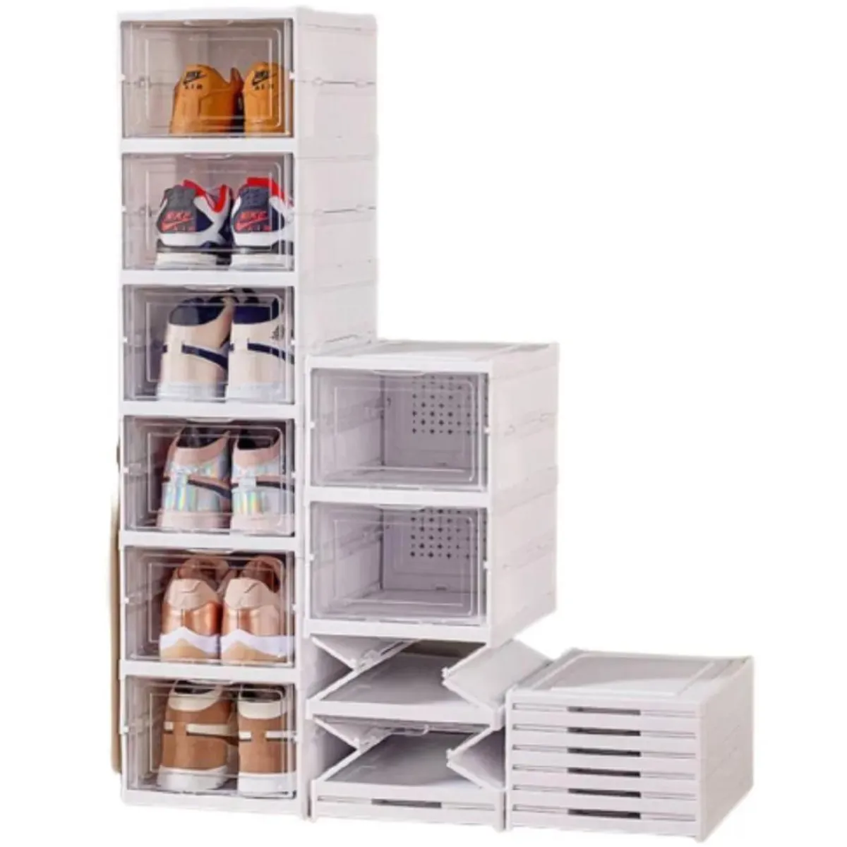 GENERICO - Organizador de Zapatos Zapatera Plegable Acrílica de 6 Pisos