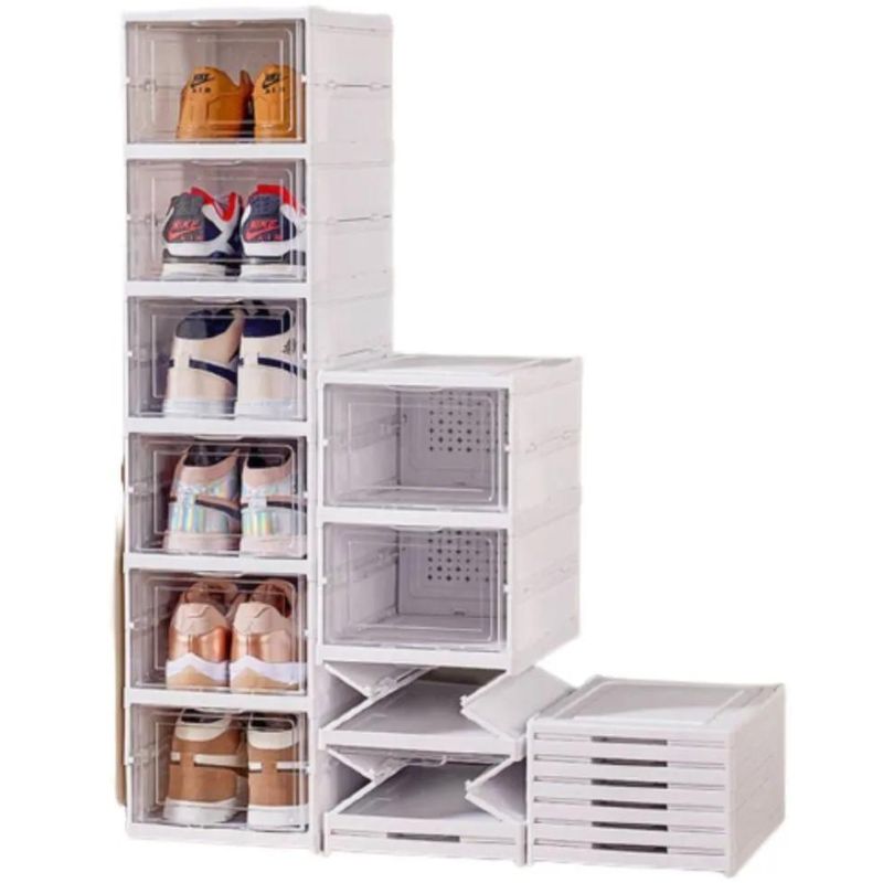Organizador de Zapatos Zapatera Plegable Acrílica de Pisos