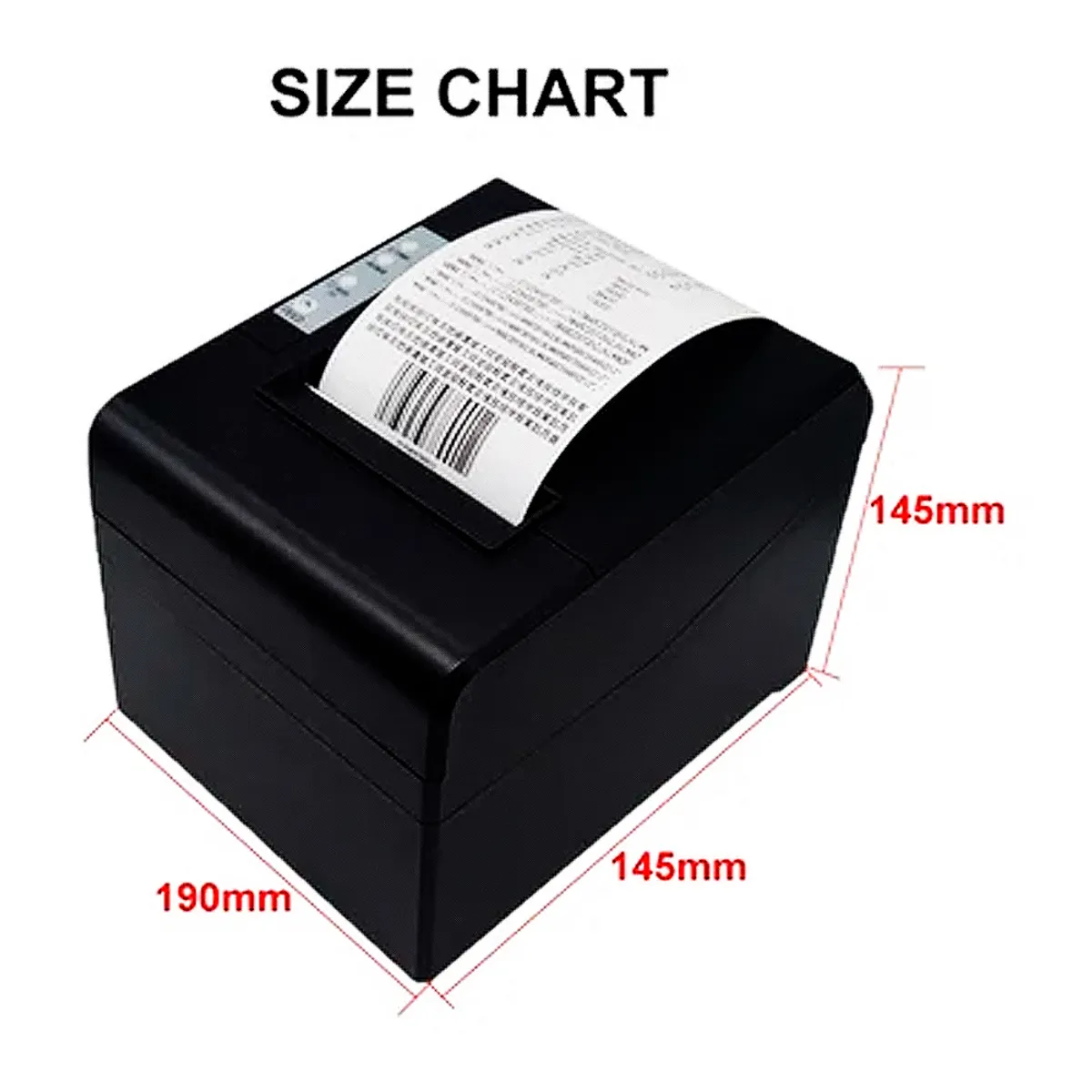 GENERICO - Impresora Ticketera Térmica Papel 80mm USB CD Software para PC Laptop.