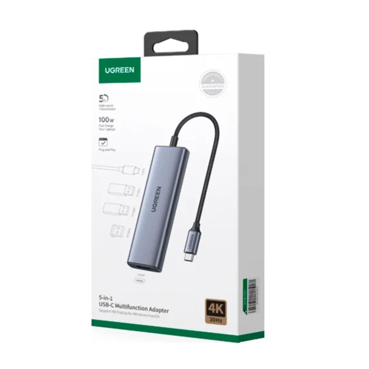 UGREEN - Adaptador HUB UGREEN 5 en 1 USB C a 4K 60Hz HDMI 100W PD MacBook