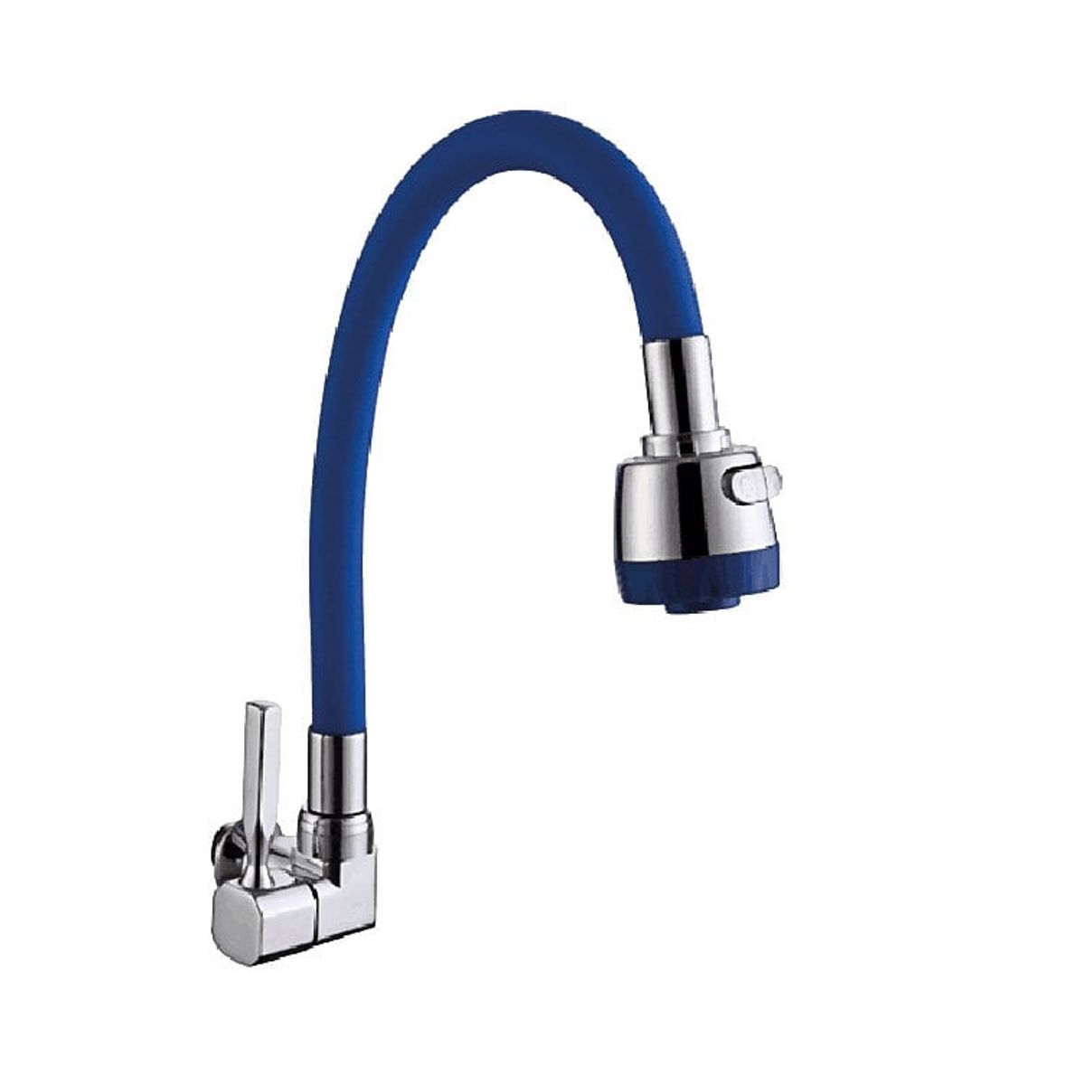 GENERICO - Llave Ganso  Para Cocina Bronce Cromado Azul