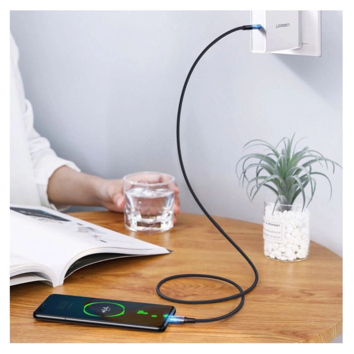 UGREEN - Cable UGREEN Type C 100W Carga Rapida Tipo C a Tipo C 480Mbs 5A US316 Iphone Macbook Air iPad