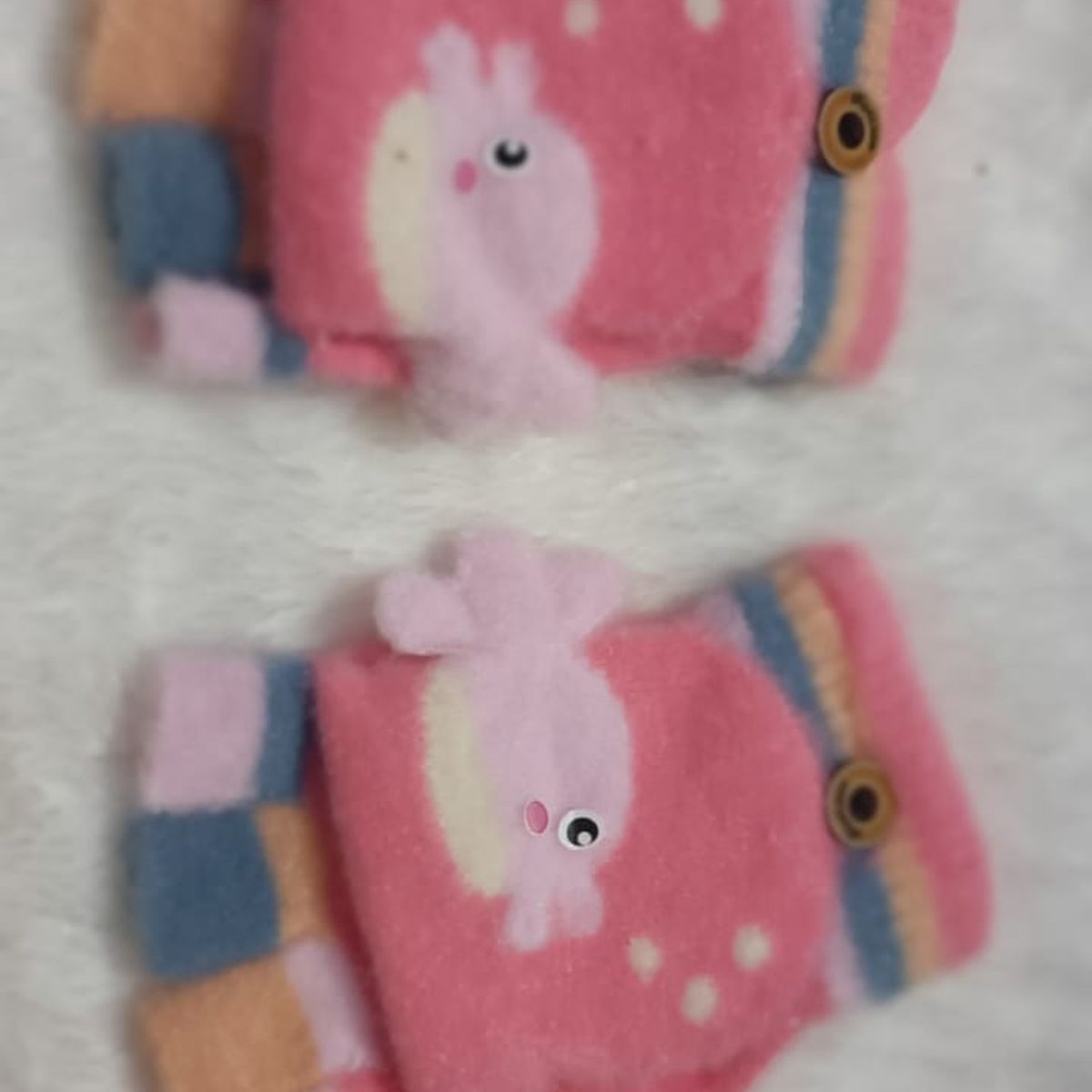 GENERICO - Guantes De Peluche De Dibujos Animados Para Niñas Sin Dedos