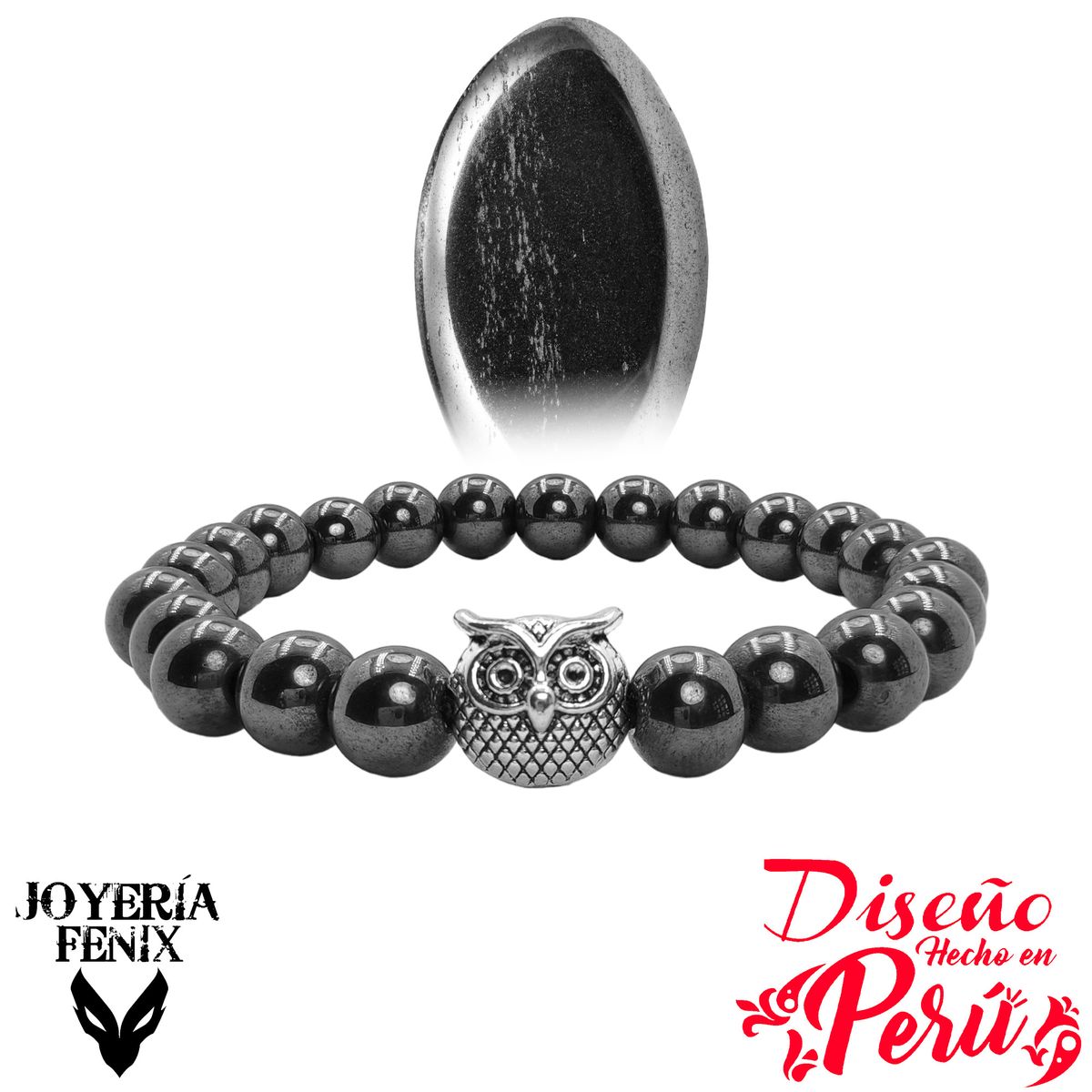 JOYERIA FENIX - Pulsera Piedra Natural Búho - Joyería Fénix