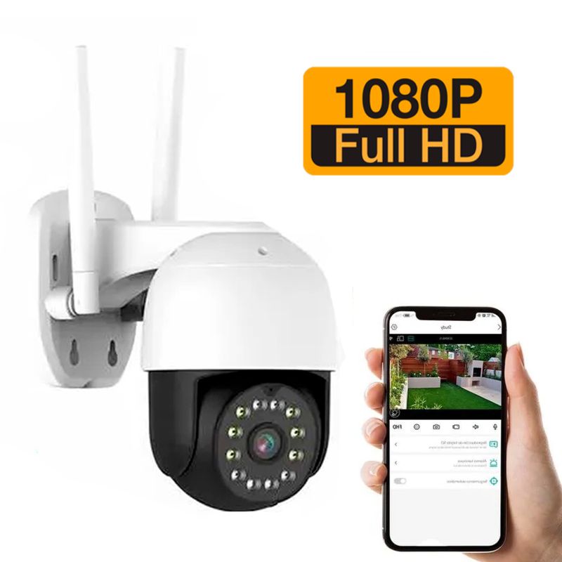 SEISA - Cámara de Seguridad SEISA para Exteriores 1080P HD Inalambrica Wi-Fi