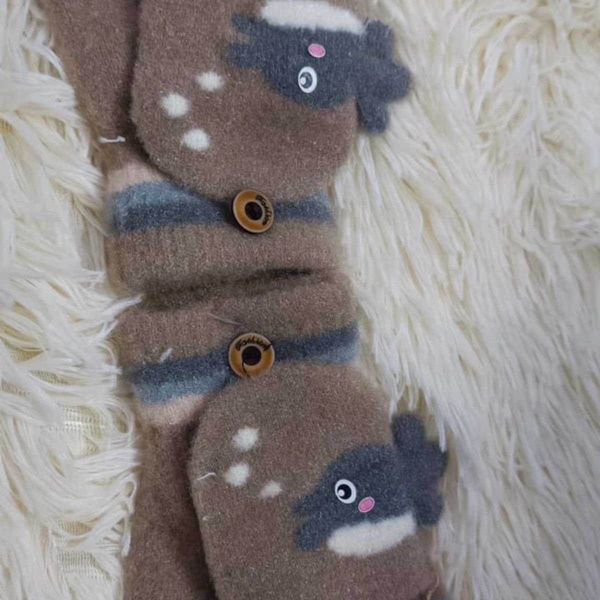 GENERICO - Guantes De Peluche De Dibujos Animados Para Niños Sin Dedos