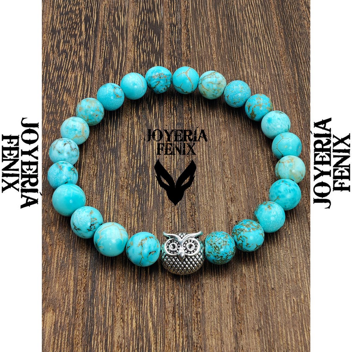 JOYERIA FENIX - Pulsera Piedra Natural Búho - Joyería Fénix