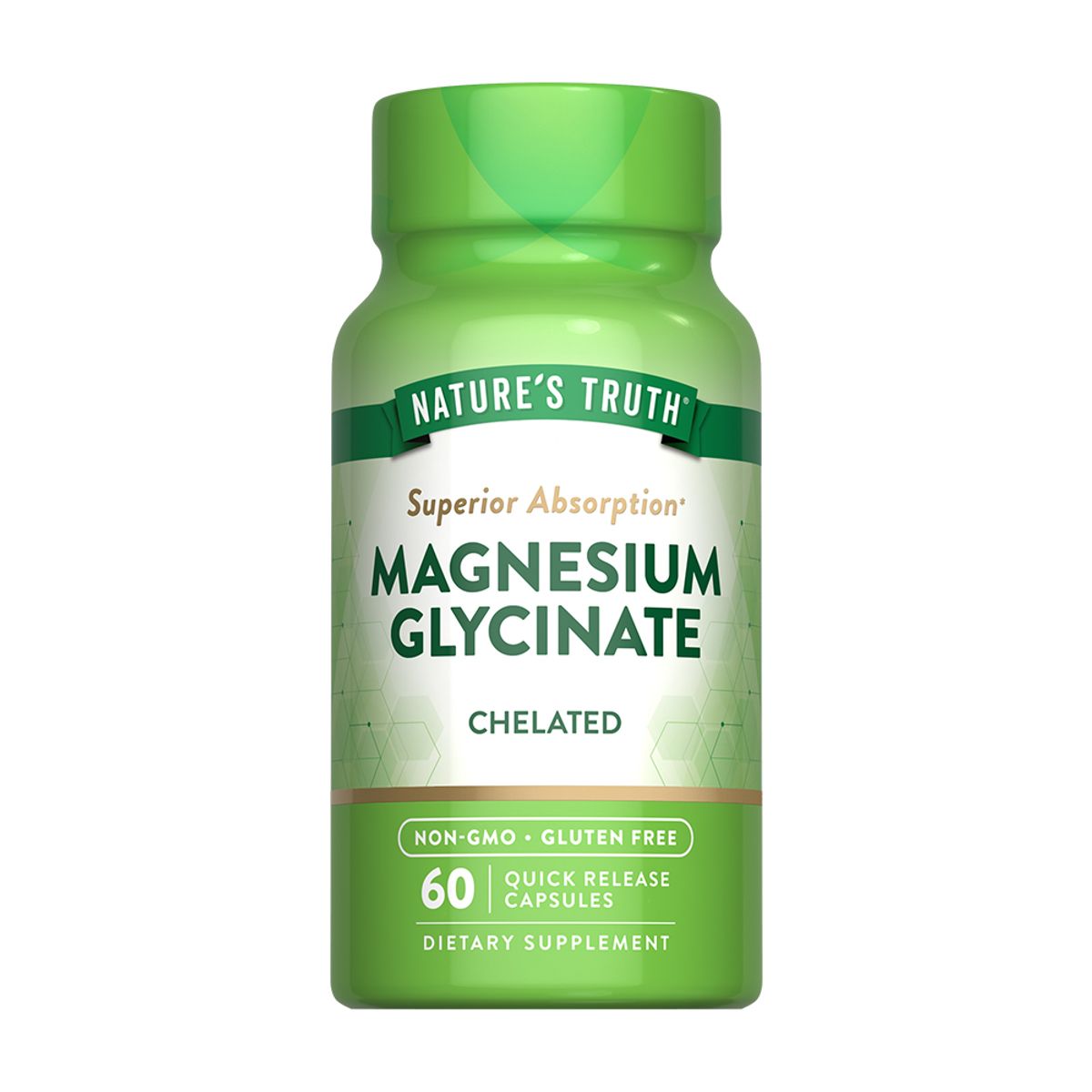 NATURE'S TRUTH - Glicinato de Magnesio 200 mg 60 Capsulas Nature's Truth.-