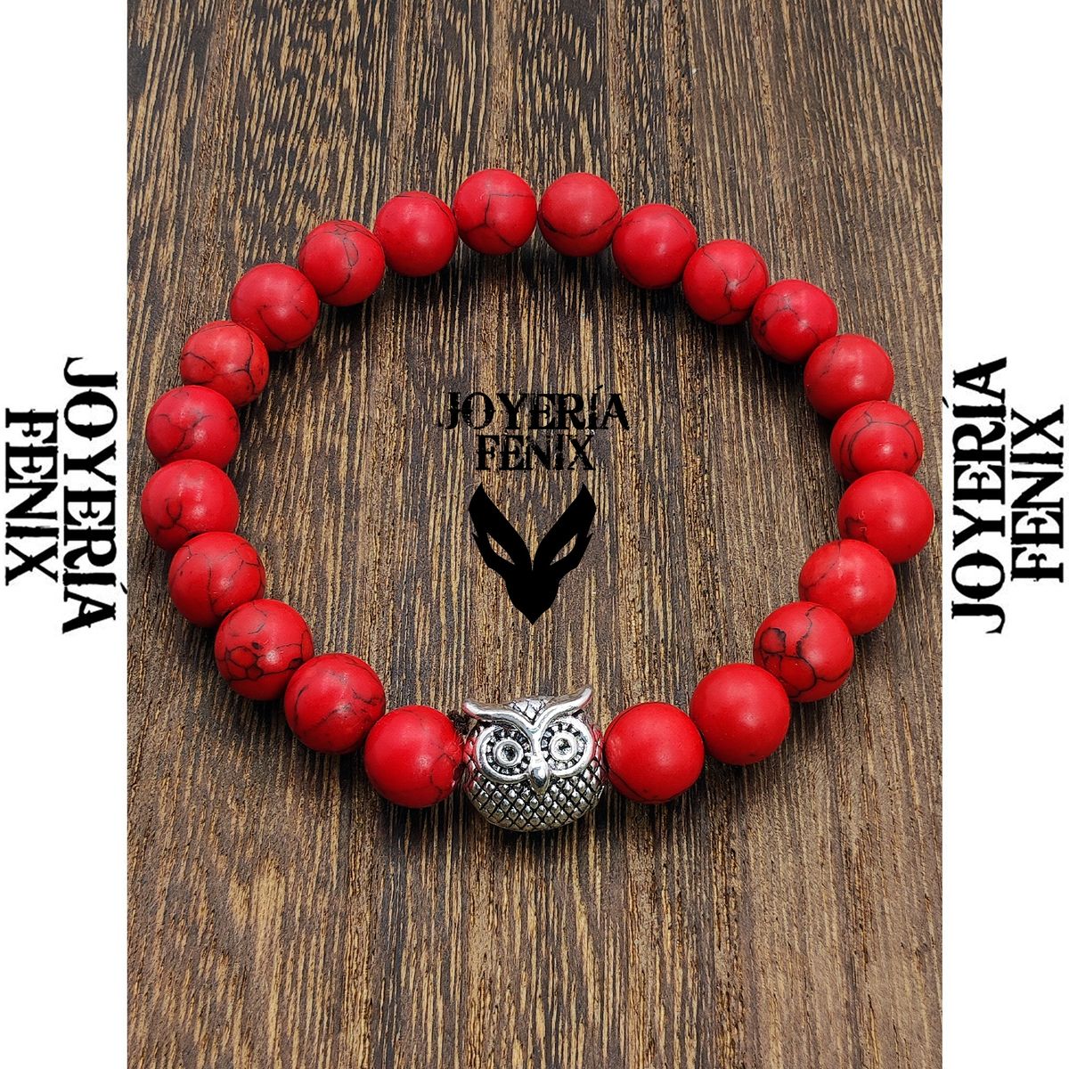JOYERIA FENIX - Pulsera Piedra Natural Búho - Joyería Fénix