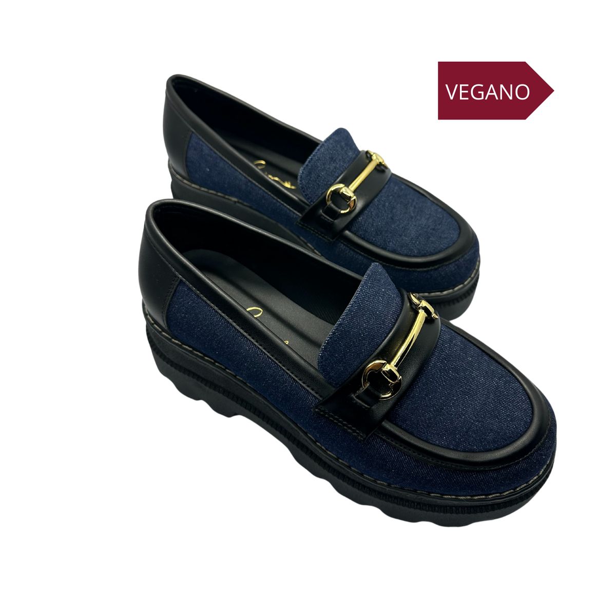 GENERICO - MOCASINES  DENIM CHUNKY BLACK