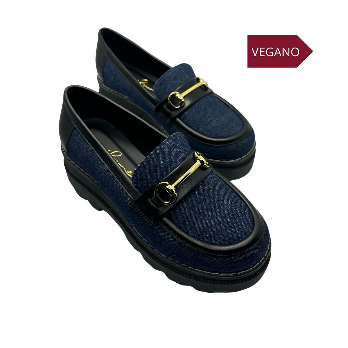 GENERICO - MOCASINES  DENIM CHUNKY BLACK