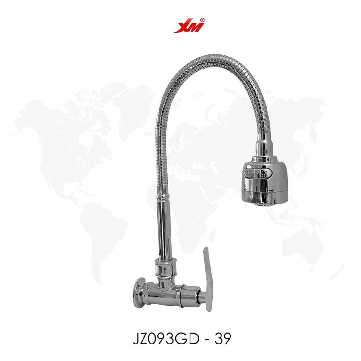 XM - Llave Ganso  Para Cocina en Bronce Cromado