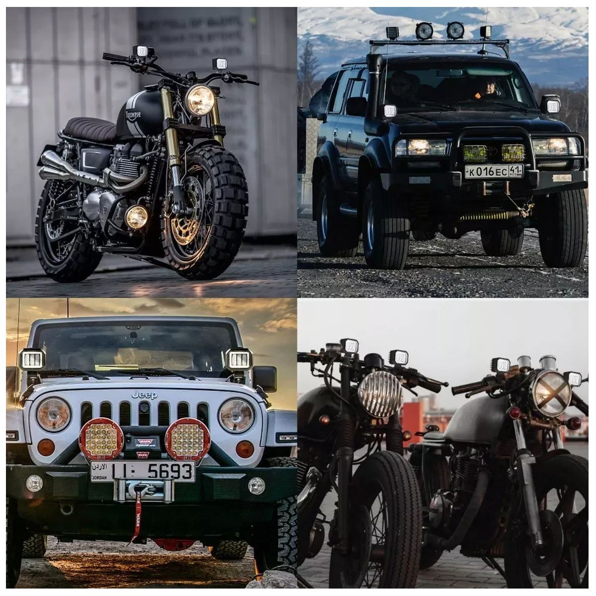 GENERICO - Par Faros Auxiliares Led Ojos De Ãngel Niebla Led Moto Luces