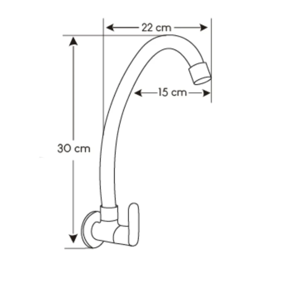 GENERICO - Llave Ganso  Para Cocina en Bronce Cromado