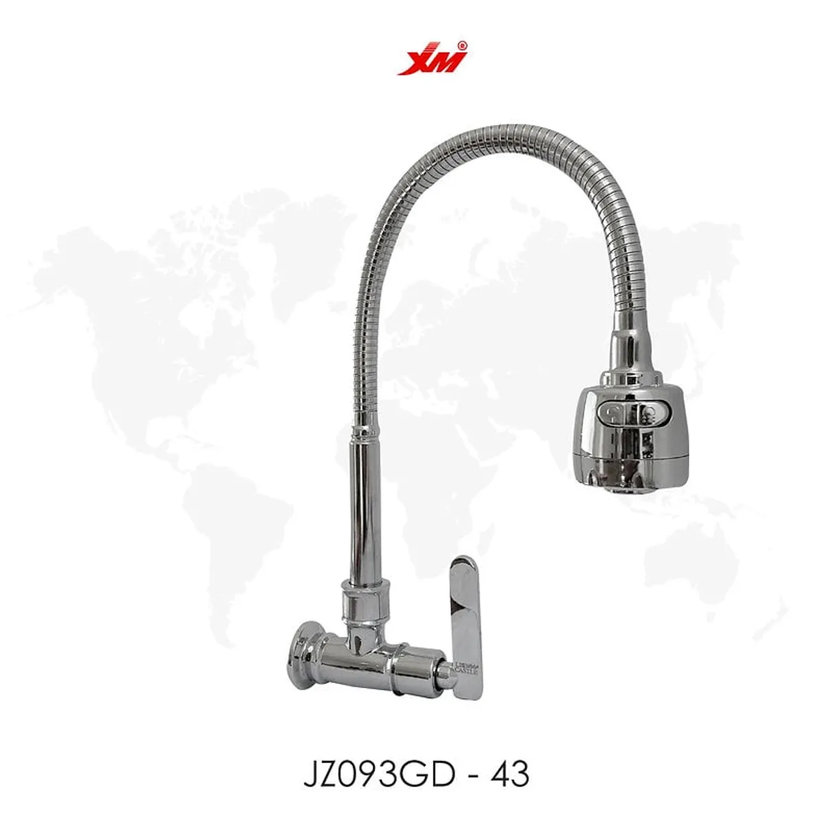 XM - Llave Ganso  Para Cocina en Bronce Cromado