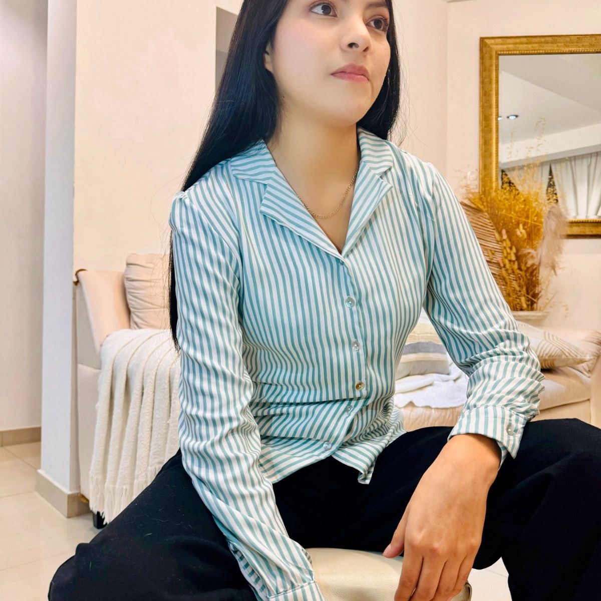 GENERICO - BLUSA A RAYAS PARA DAMA