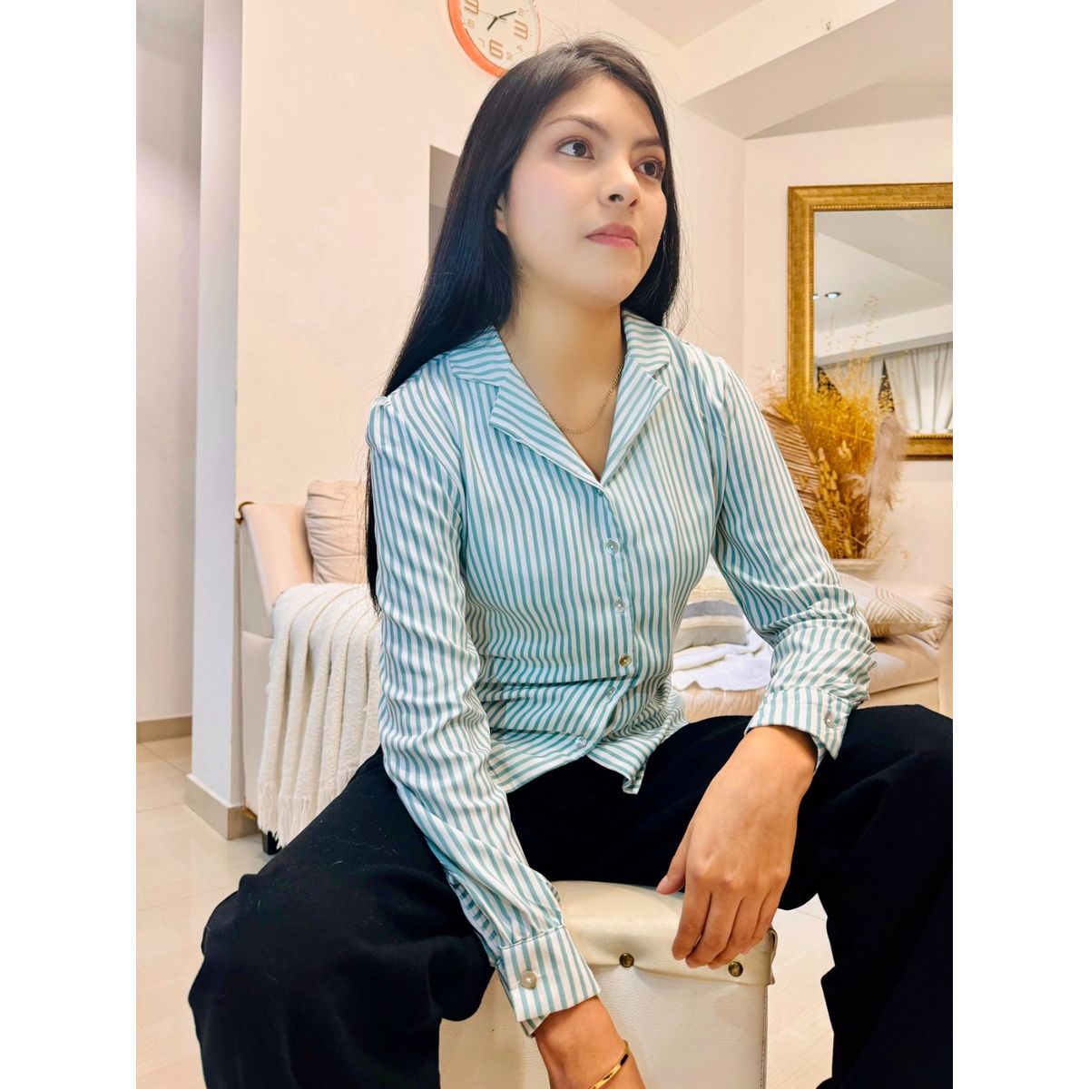 GENERICO - BLUSA A RAYAS PARA DAMA