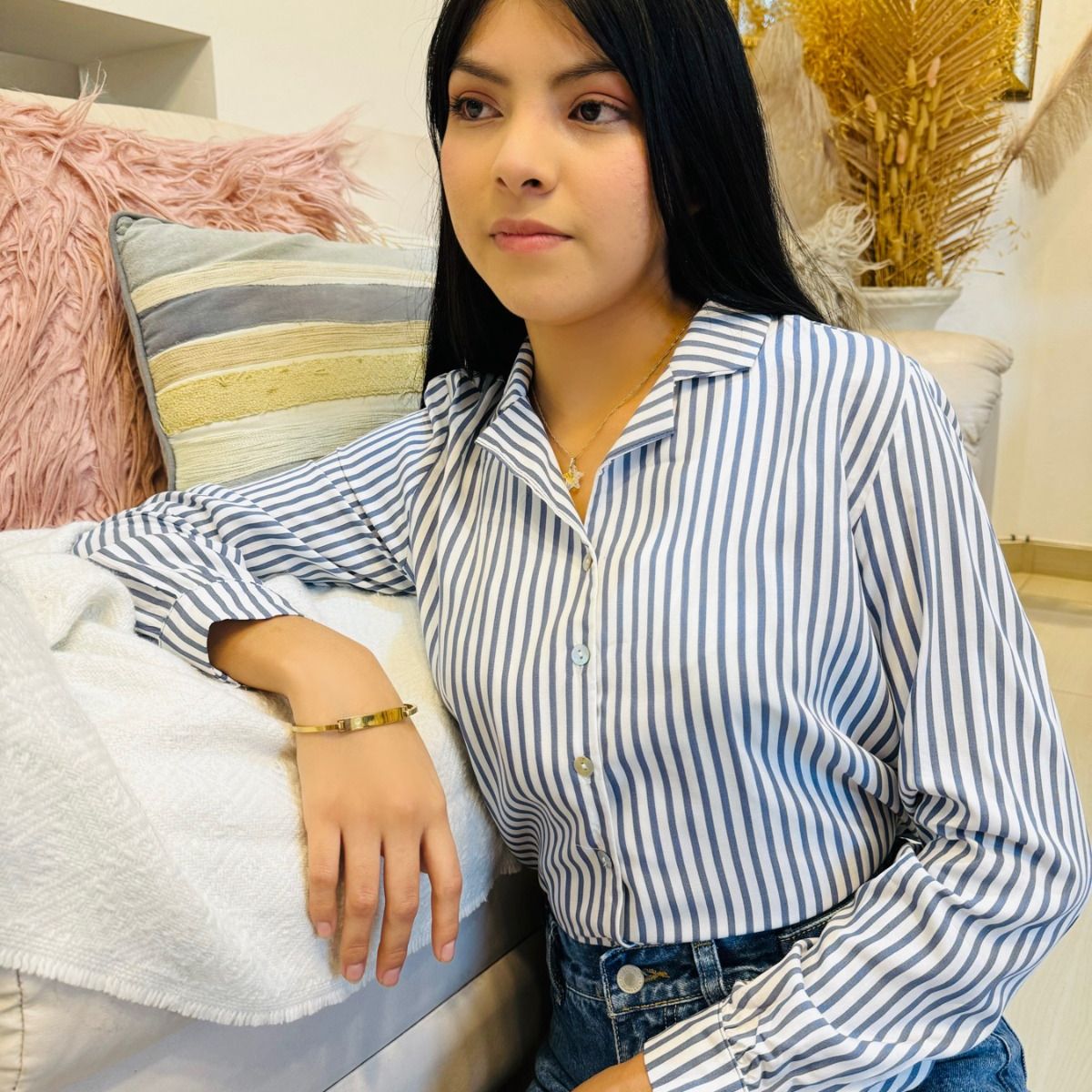 GENERICO - BLUSA A RAYAS PARA DAMA