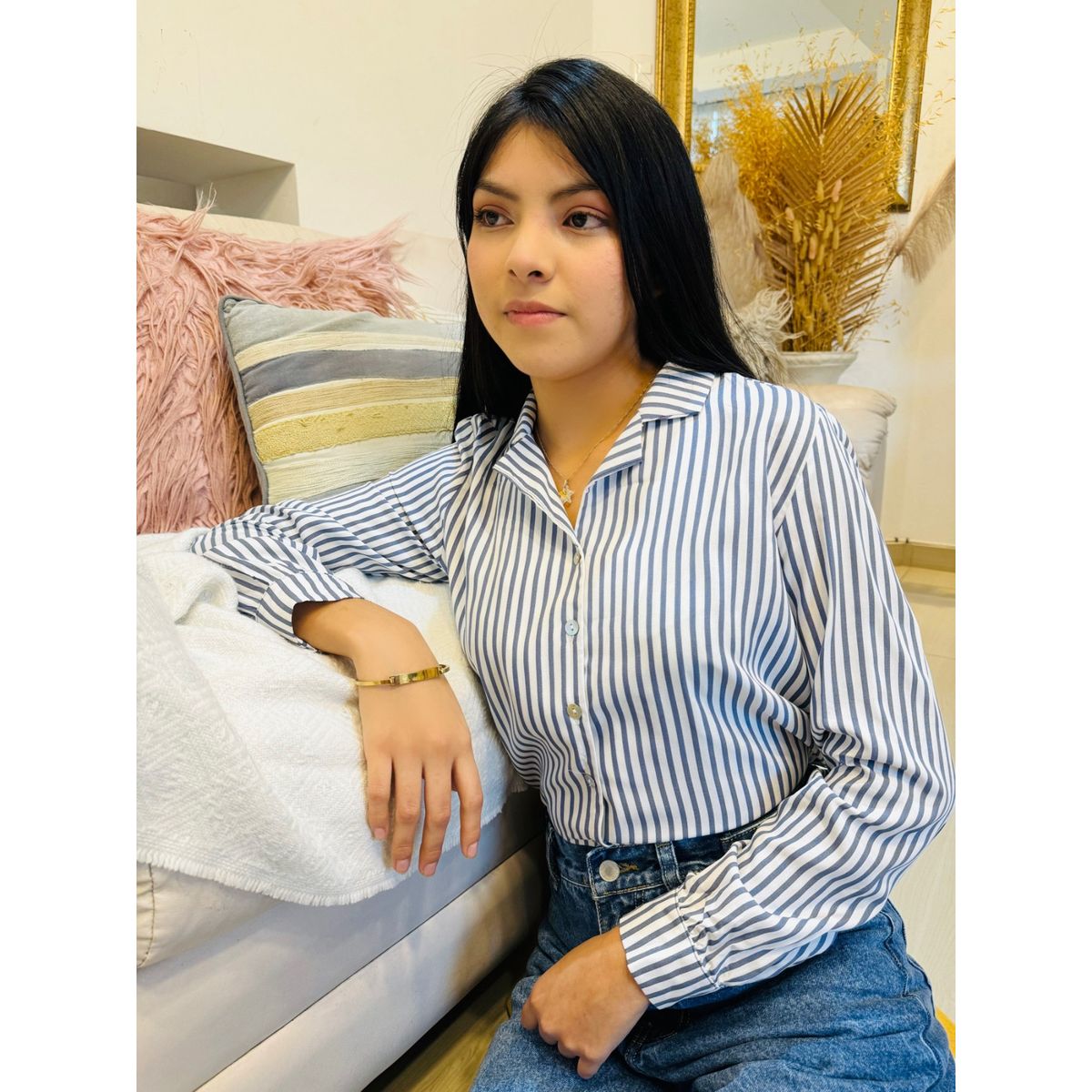 GENERICO - BLUSA A RAYAS PARA DAMA