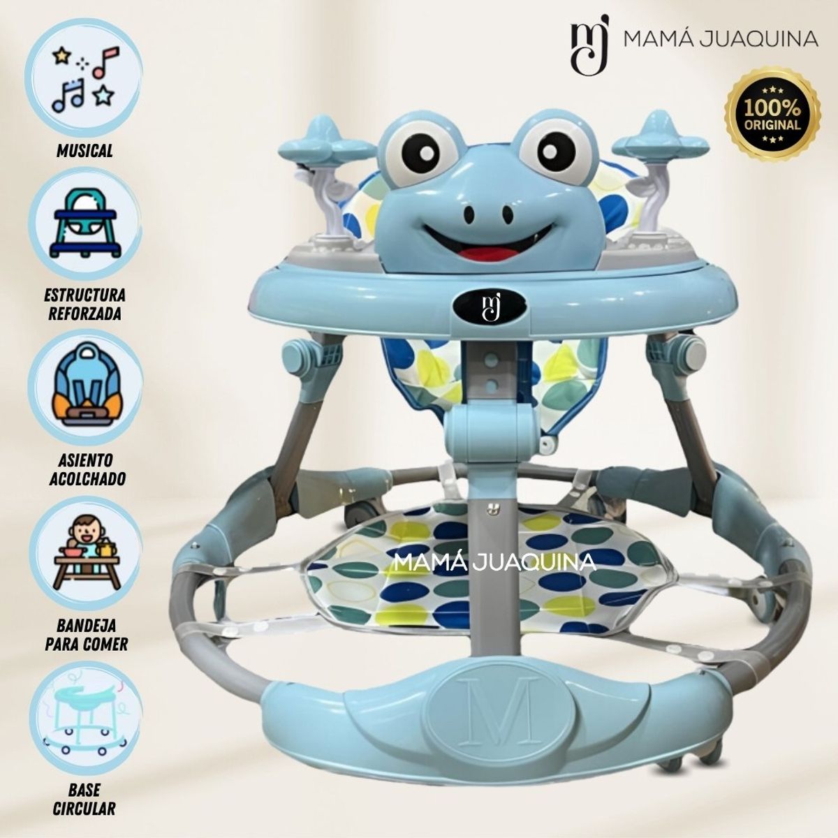 BABY - Andador Plegable «HI RENE» Edición Limitada Light Blue