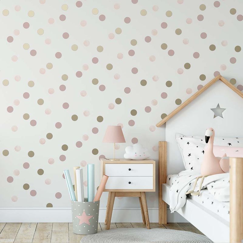 MULTITOP - Papel Tapiz Kids Home Dotty Polka 052X10 Mts Pink