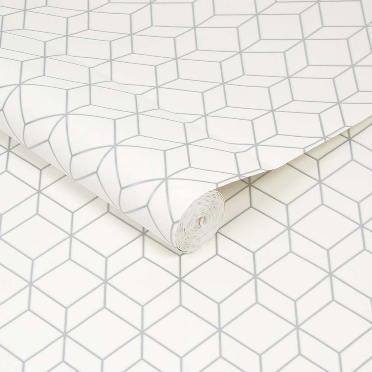 MULTITOP - Papel Tapiz Oasis Myrtle Geo 052X10 Mts Whitesilver