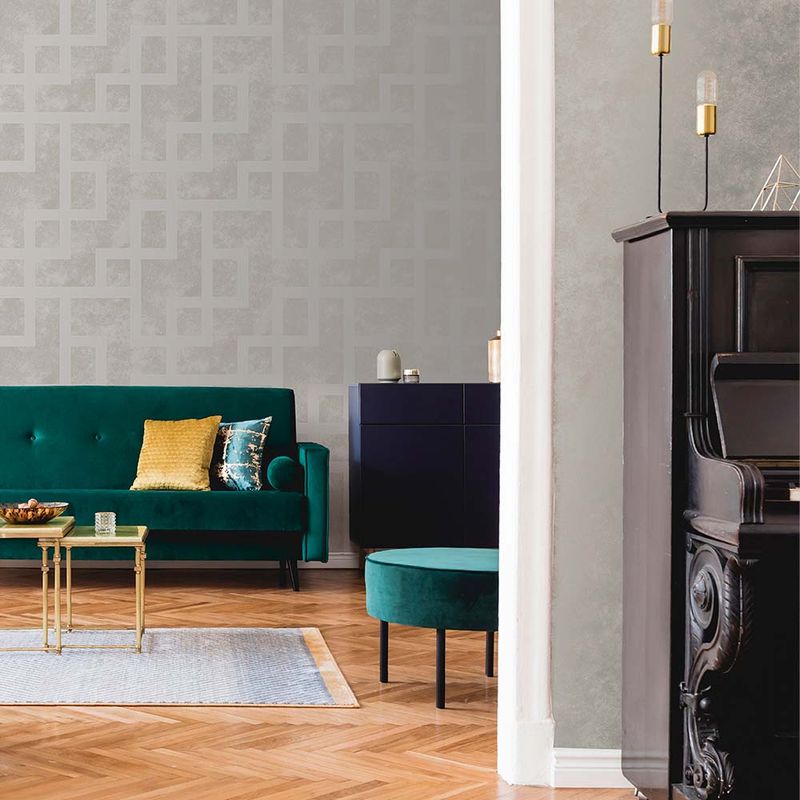 MULTITOP - Papel Tapiz Opulence Gilded Greek Key 052X10 Mts Pearl