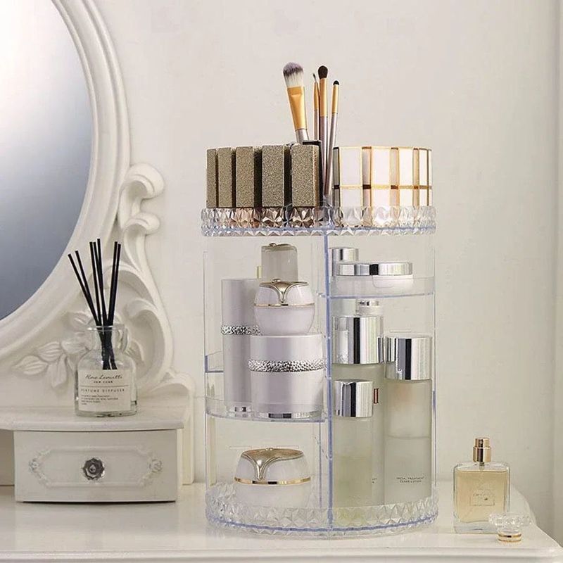GENERICO - Organizador de maquillaje de acrílico para tocador vanity