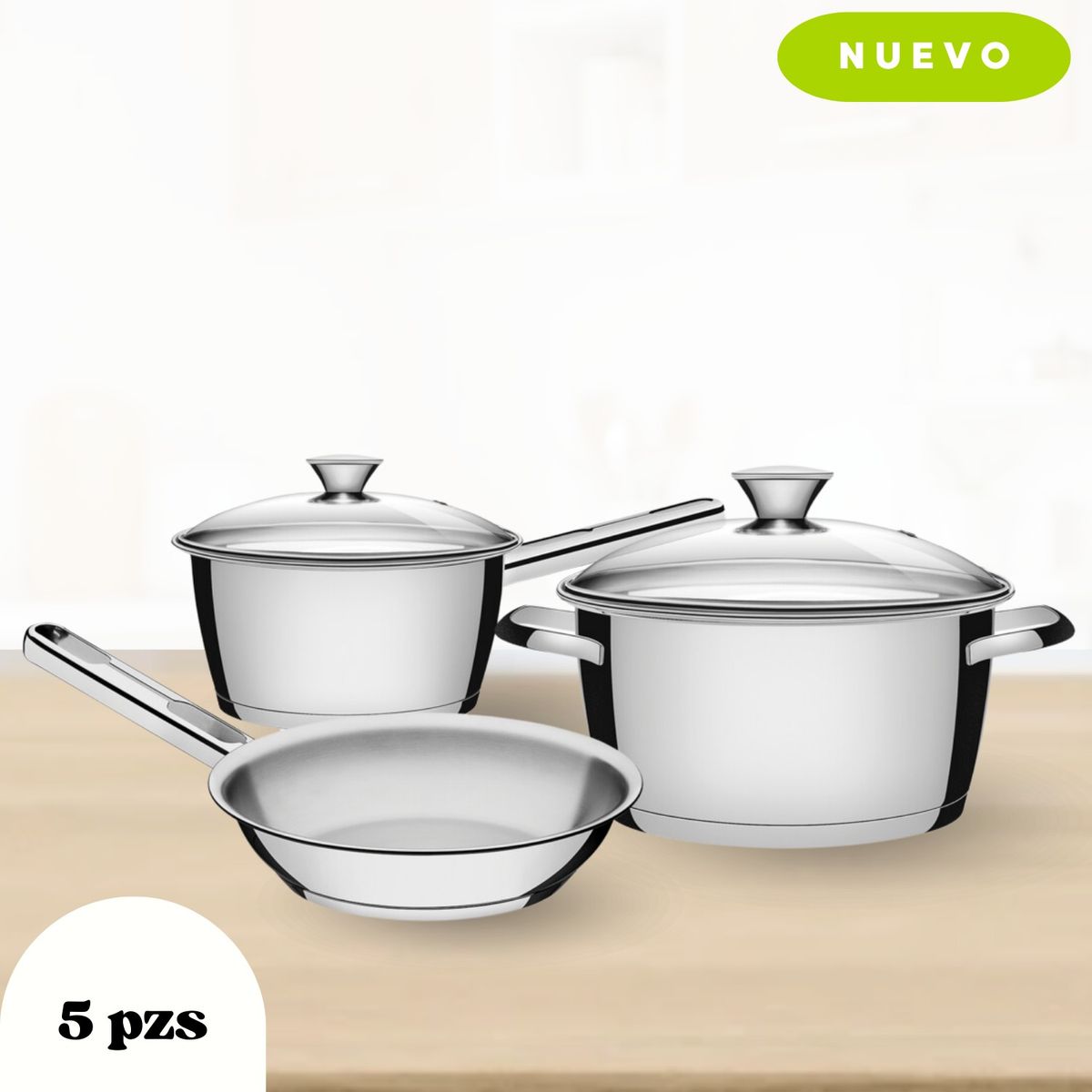 TRAMONTINA - Juego De Ollas 5 Piezas Tramontina