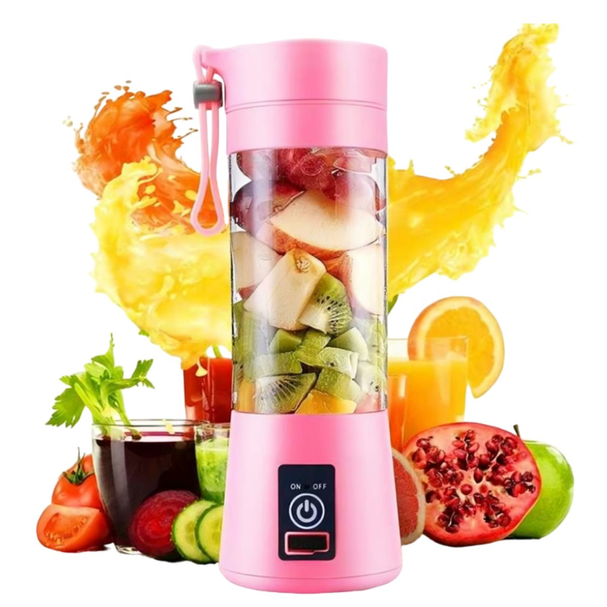 GENERICO - Mini Licuadora de 6 cuchillas eléctrica y portátil